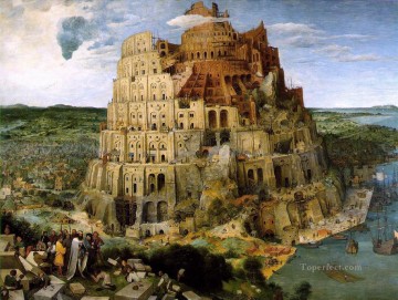 Torre Lienzo - La Torre de Babel 1563 campesino renacentista flamenco Pieter Bruegel el Viejo